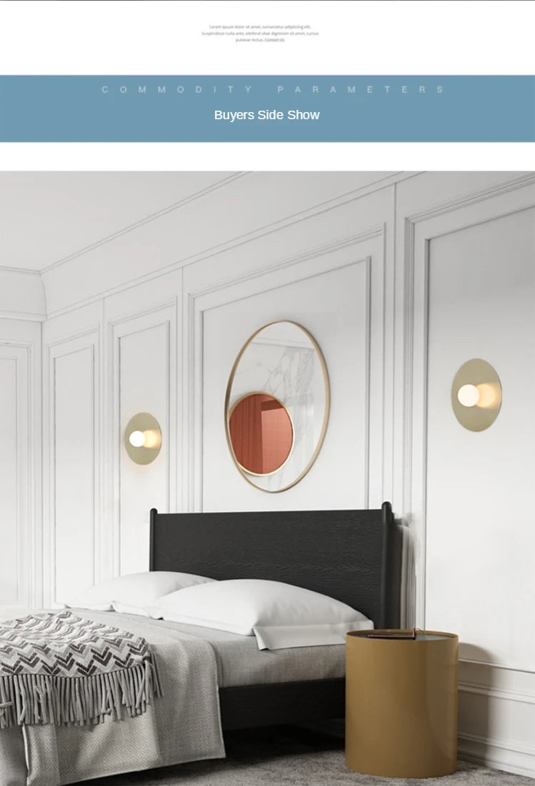 Post Modern Wall Lamps Living Room Bedside Kitchen Aisle Lights Artistic Round Home Lighting Hardware Indoor Lighting LED Decor