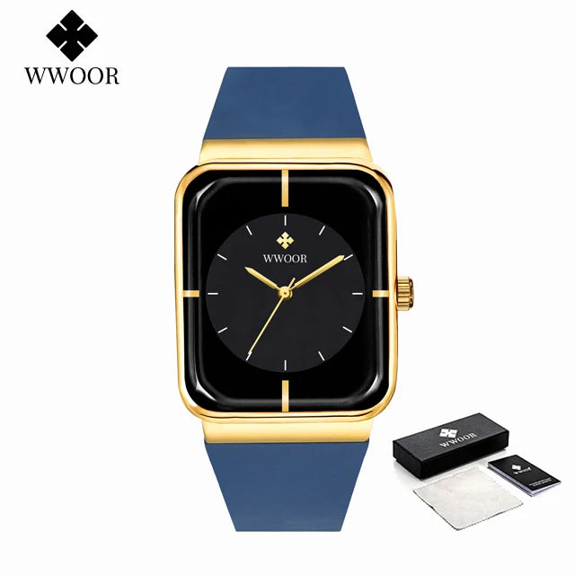 WWOOR Men's Watches Top Brand Luxury Watch For Men Gold Fashion Stainless Steel Waterproof Quartz Wristwatch Relogio Masculino