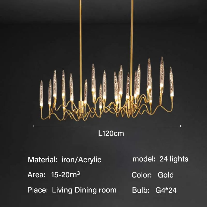 Luxury Candle LED Chandeliers Home Living Dining Room Lighting Lustre Decor Pendant Lamp Indoor Hotel Bar Hanging Lights Fixture