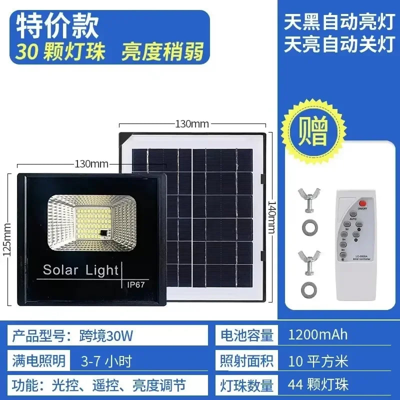 30-500W Solar Lamps Outdoor Lighting Garden Light Flood Light Household Rural Street Lamps Super Bright Waterproof Wall Lamp Hot