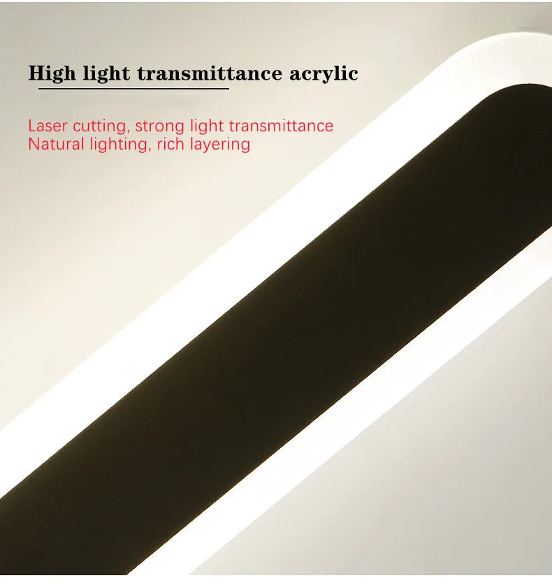 LED Outdoor Wall Light Modern Simple Waterproof Balcony Black Long Wall Lamp Garden Corridor Hall Decoration Washer Lighting