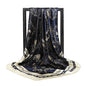 Luxury Women Silk Scarf Square Bandana Design Brand Headband Female Satin Hijab Large Shawl Wrap Lady Kerchief Chain Print New