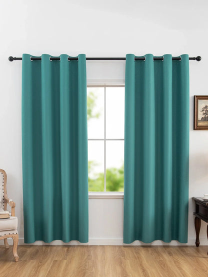 1pc Solid Blackout Curtains with Grommets, Total Privacy Safe and Odorless Curtains for Living Room and Bedroom