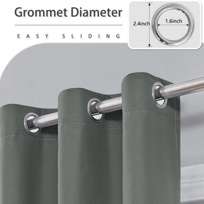 Blackout Door Curtain Thermal Insulated Room Darkening Privacy Doorway Curtain Window Treatment Room Divider Curtains for Closet