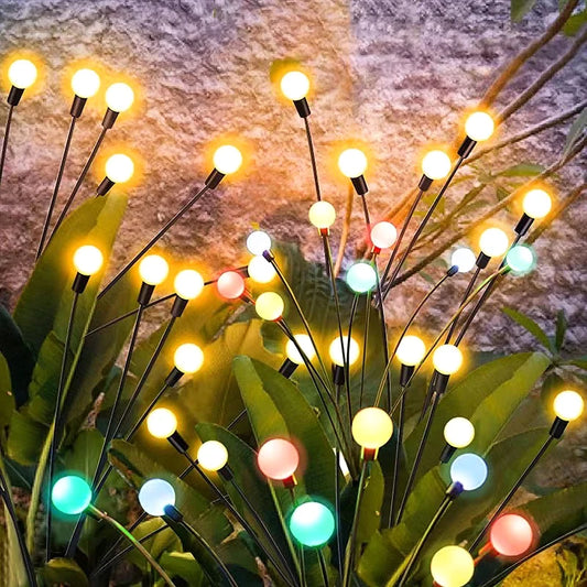 6LEDS Solar Firefly Lamp Outdoor Lawn Courtyard Garden Fairy Lights Christmas Decoration Solar Powered Street Lamp
