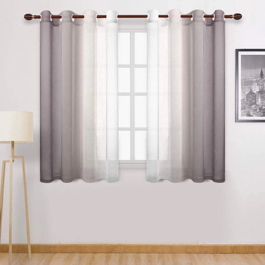 1PC Modern Gradient Color Curtain Tulle Decorative Sheer Curtains for Living Room Bedroom Kitchen Hotel home at Window Panels