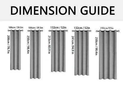 1pc Solid Blackout Curtains with Grommets, Total Privacy Safe and Odorless Curtains for Living Room and Bedroom
