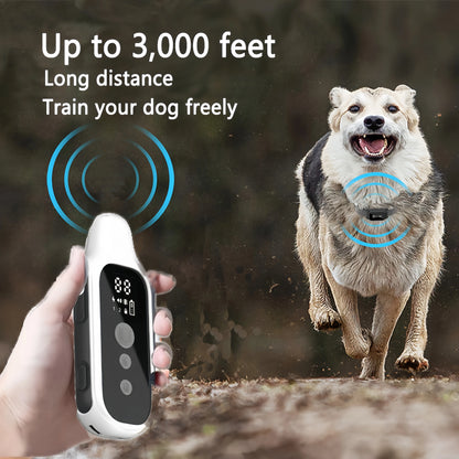 800m Digital Dog Training Collar Waterproof Rechargeable Remote Control Pet with LCD Display for All Size Shock Vibration Sound