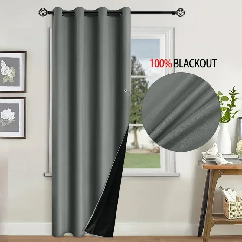 Blackout Door Curtain Thermal Insulated Room Darkening Privacy Doorway Curtain Window Treatment Room Divider Curtains for Closet