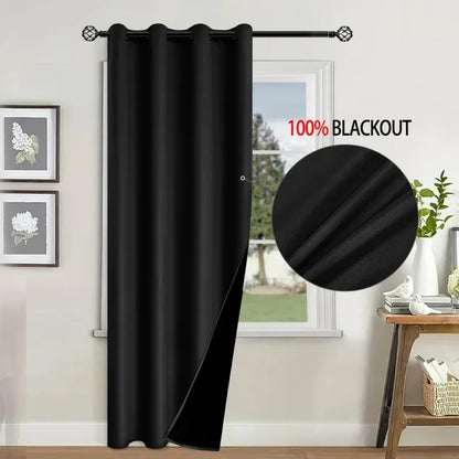 Blackout Door Curtain Thermal Insulated Room Darkening Privacy Doorway Curtain Window Treatment Room Divider Curtains for Closet