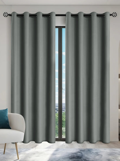 1pc Solid Blackout Curtains with Grommets, Total Privacy Safe and Odorless Curtains for Living Room and Bedroom
