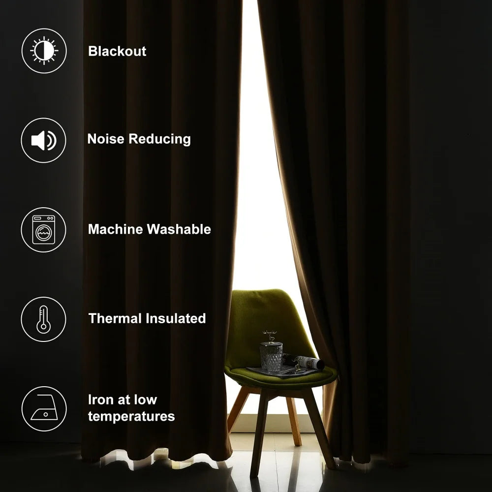 Blackout Door Curtain Thermal Insulated Room Darkening Privacy Doorway Curtain Window Treatment Room Divider Curtains for Closet