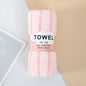 1Pc 34x75cm Colorful Striped Hand Towel Coral Fleece Home Soft Velvet Hair Cloth Bathroom Shower Clean Washcloth