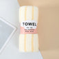 1Pc 34x75cm Colorful Striped Hand Towel Coral Fleece Home Soft Velvet Hair Cloth Bathroom Shower Clean Washcloth