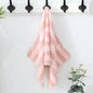 1Pc 34x75cm Colorful Striped Hand Towel Coral Fleece Home Soft Velvet Hair Cloth Bathroom Shower Clean Washcloth