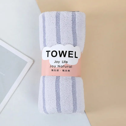 1Pc 34x75cm Colorful Striped Hand Towel Coral Fleece Home Soft Velvet Hair Cloth Bathroom Shower Clean Washcloth