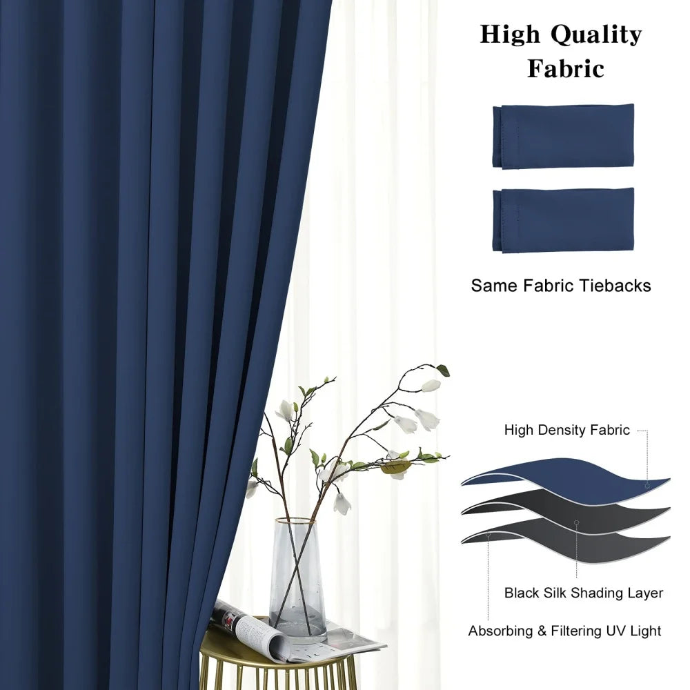 Blackout Door Curtain Thermal Insulated Room Darkening Privacy Doorway Curtain Window Treatment Room Divider Curtains for Closet