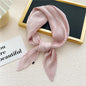 Small Satin Silky Scarf for Women Fashion Crinkle Crumple Neck Scarves Ladies Pleated Foulard Femme Shawl Bandana Handkerchief