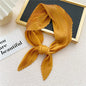 Small Satin Silky Scarf for Women Fashion Crinkle Crumple Neck Scarves Ladies Pleated Foulard Femme Shawl Bandana Handkerchief
