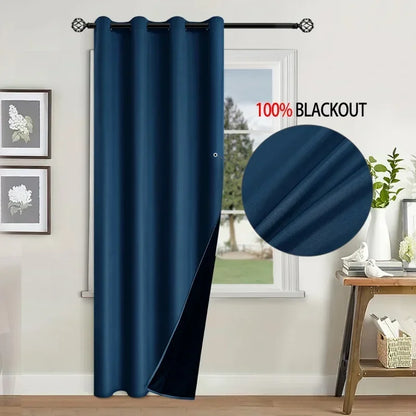 Blackout Door Curtain Thermal Insulated Room Darkening Privacy Doorway Curtain Window Treatment Room Divider Curtains for Closet