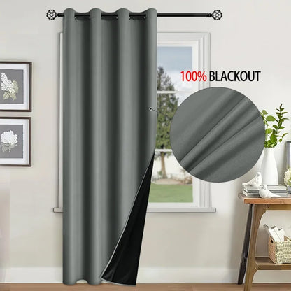 Blackout Door Curtain Thermal Insulated Room Darkening Privacy Doorway Curtain Window Treatment Room Divider Curtains for Closet
